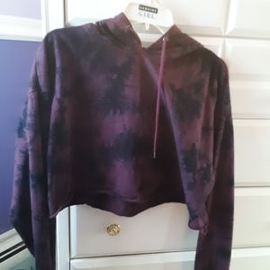 Purple cropped hoodie